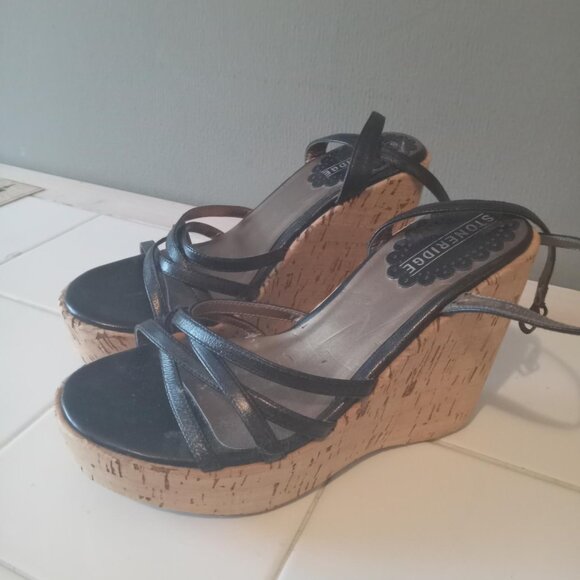 Y2K Strappy Wedges - Picture 1 of 4